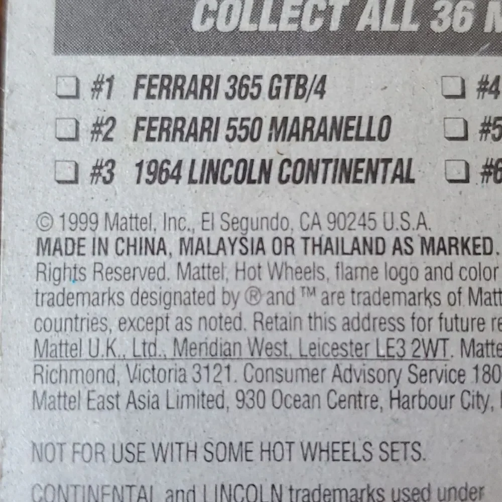 Hot Wheels 1964 Lincoln Continental 24366 NIP